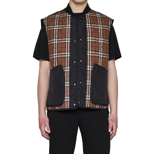 Burberry Brown Polyester Sleeveless Jacket