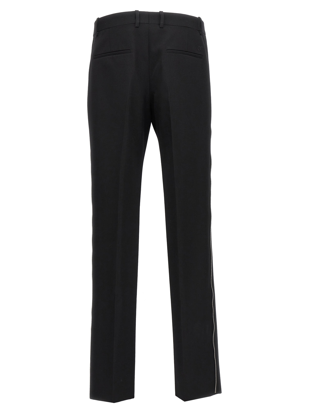 Off-White Black Virgin Wool Dress Pants