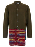 Comme Des Garçons Bicolor Wool Cardigan