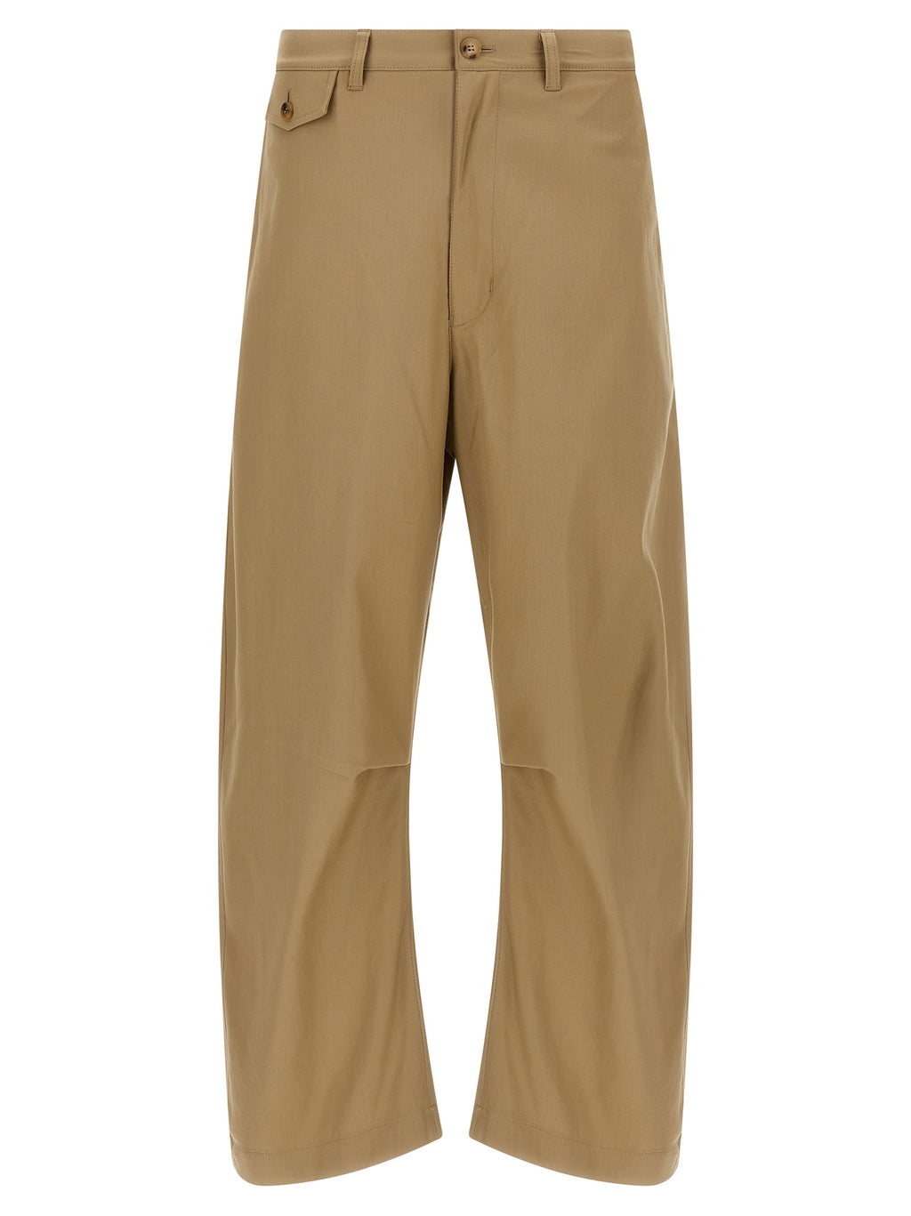 Comme Des Garçons Beige Cotton Casual Pants