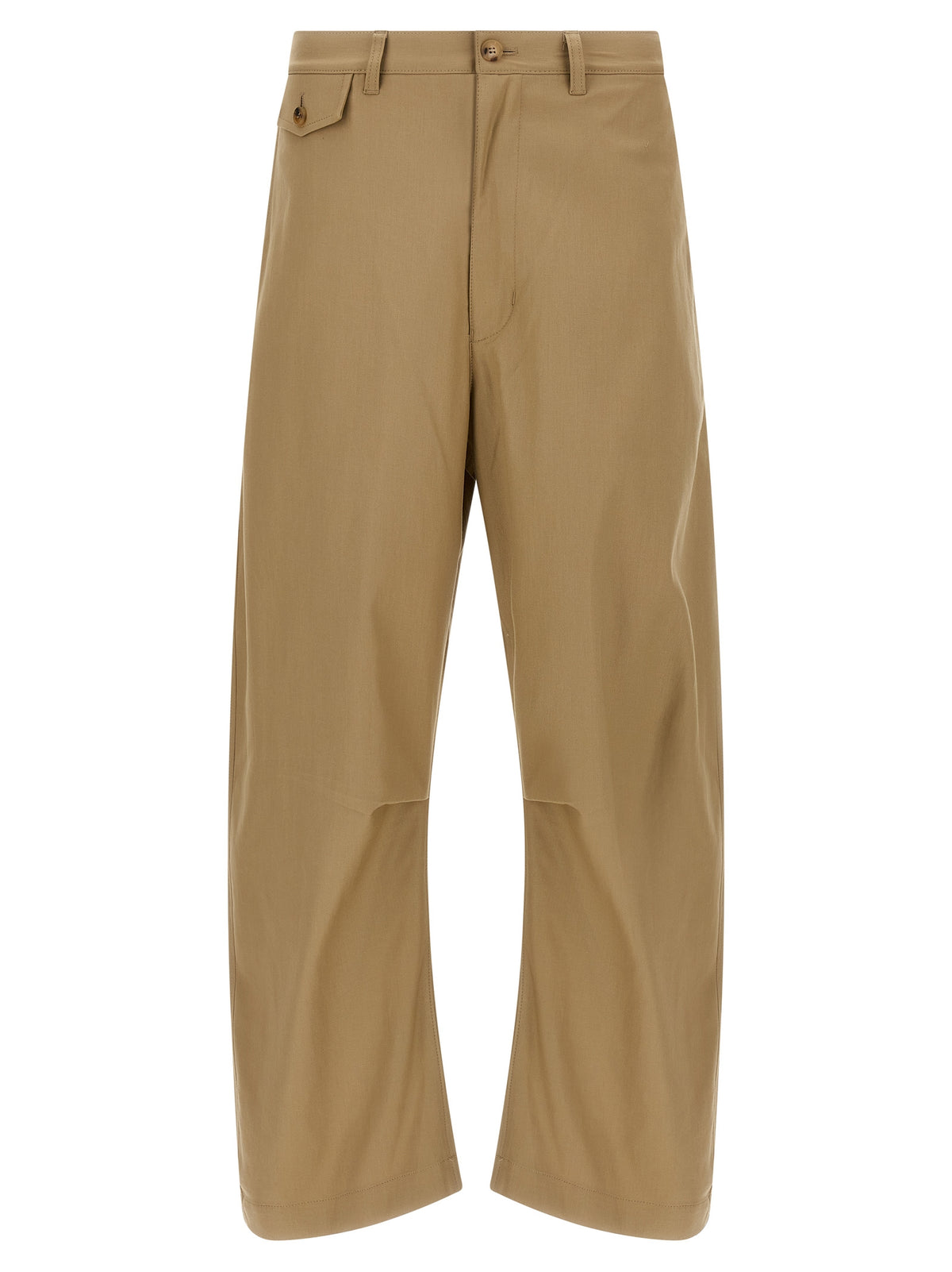 Comme Des Garçons Beige Cotton Casual Pants
