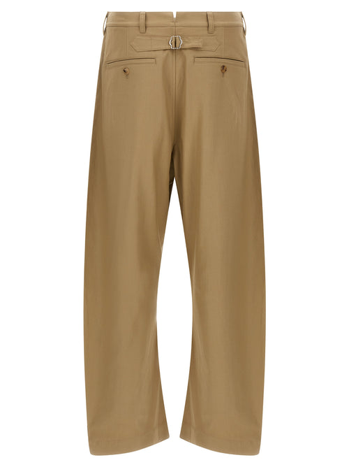 Comme Des Garçons Beige Cotton Casual Pants