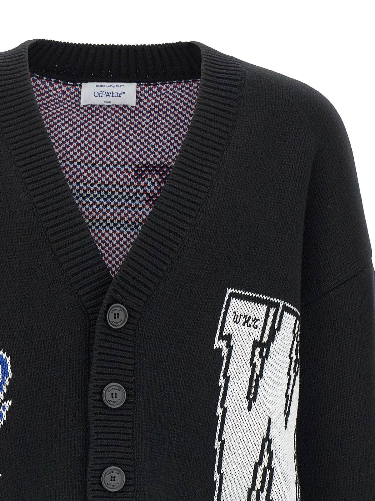 Off-White Black Cotton Cardigan