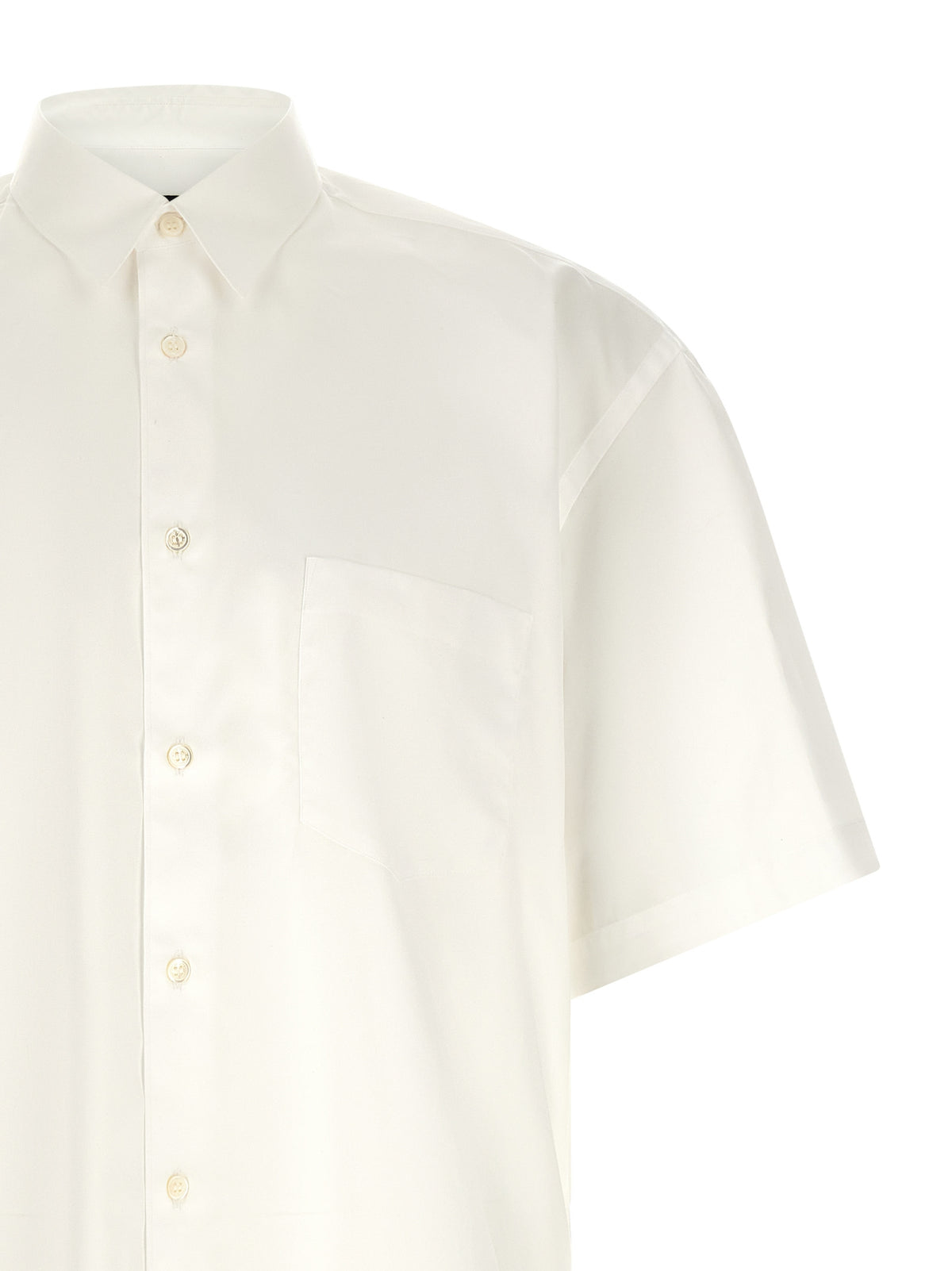 Comme Des Garçons White Cotton Blouse