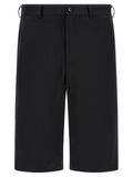 Comme Des Garçons Black Wool Bermuda Shorts