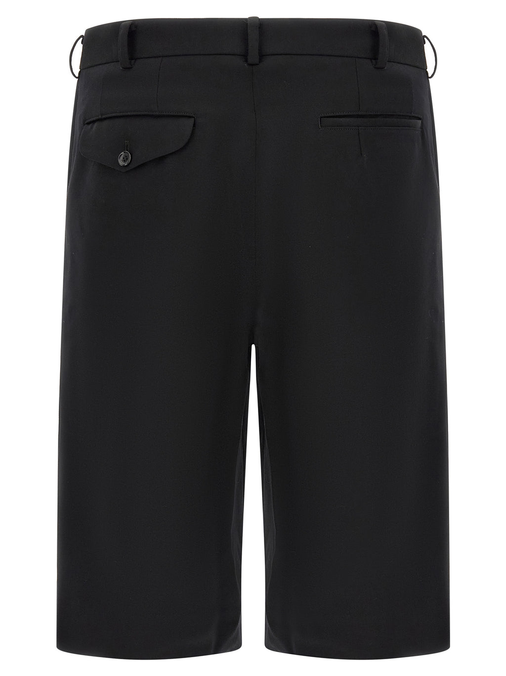 Comme Des Garçons Black Wool Bermuda Shorts