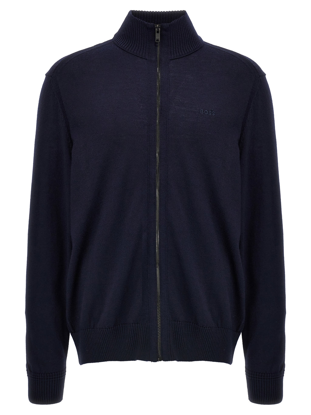 Hugo Boss Blue Wool Cardigan