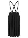 Comme Des Garçons Black Polyester Midi Skirt