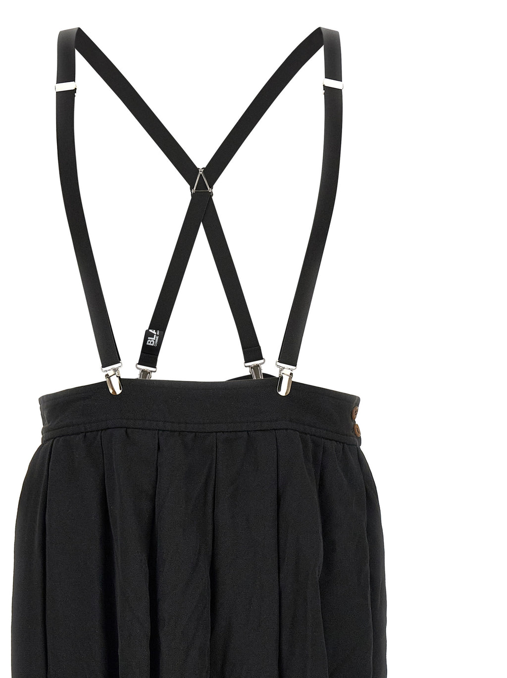 Comme Des Garçons Black Polyester Midi Skirt