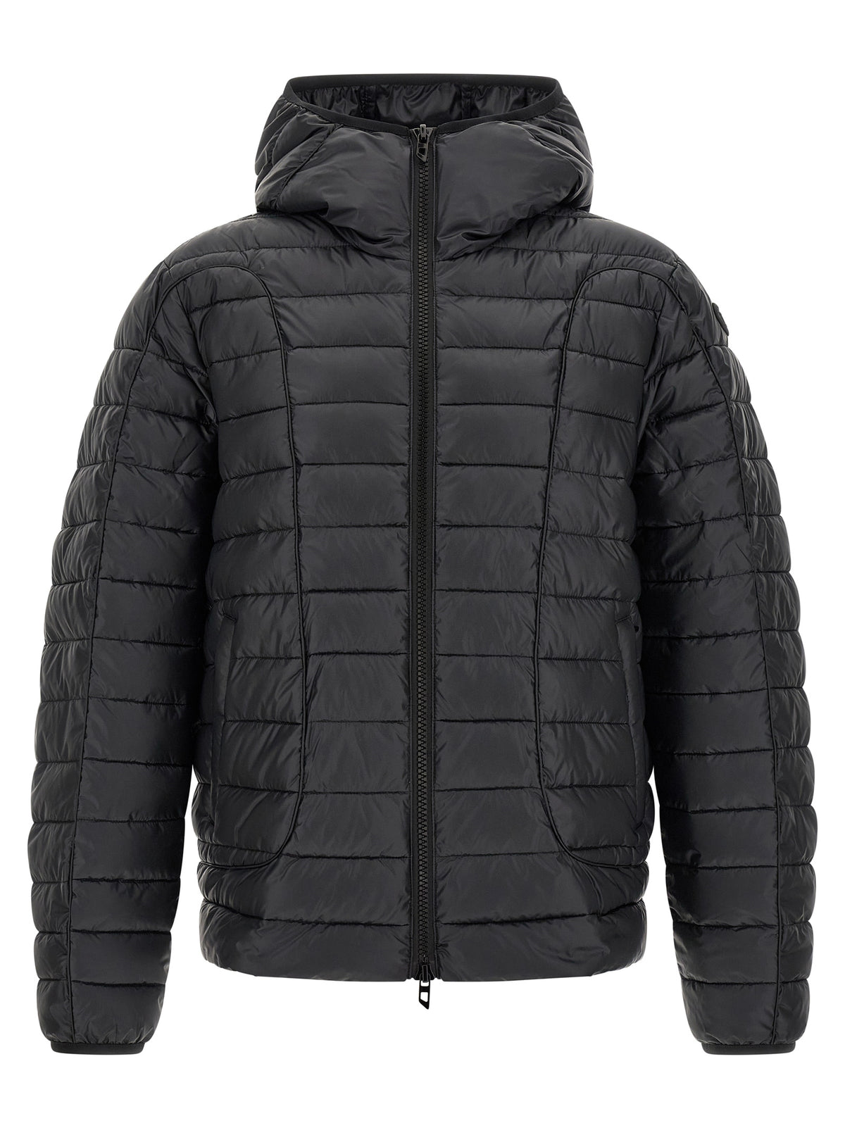 Diesel Black Polyester Full-Length Jacket