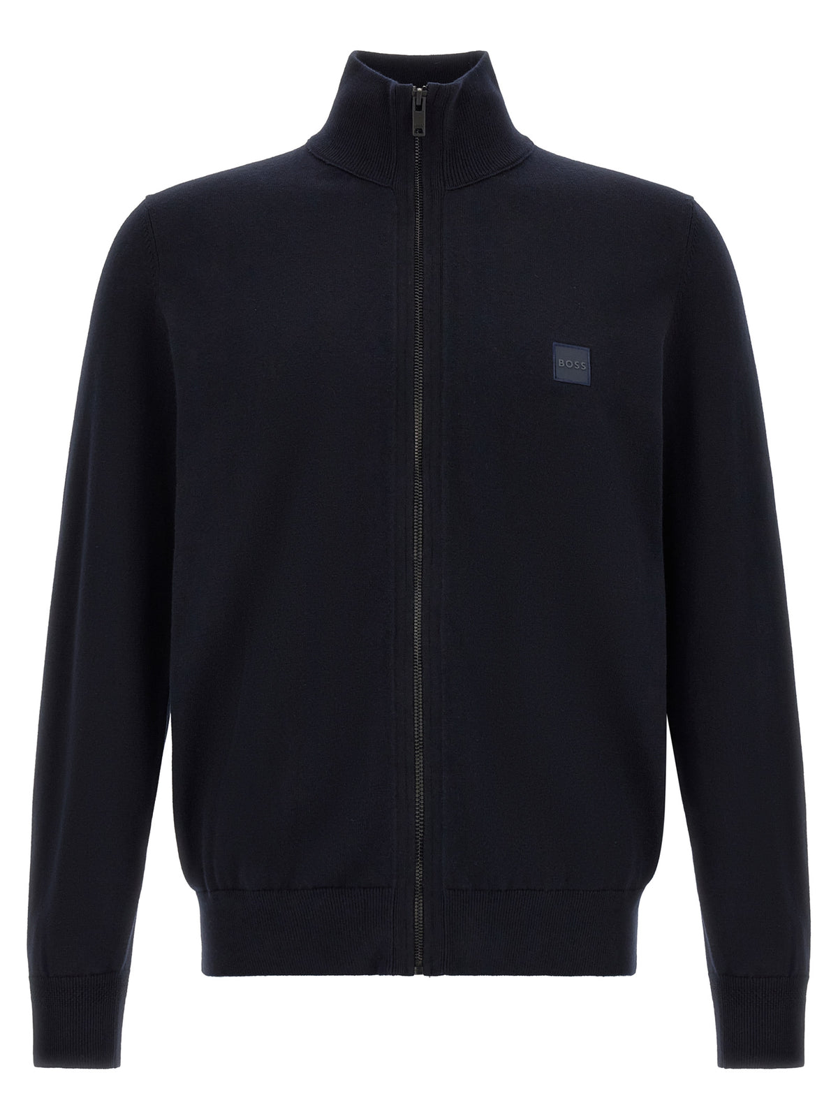 Hugo Boss Blue Cotton Cardigan