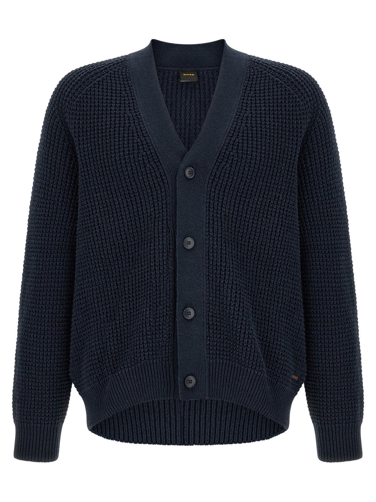 Hugo Boss Blue Cotton Cardigan