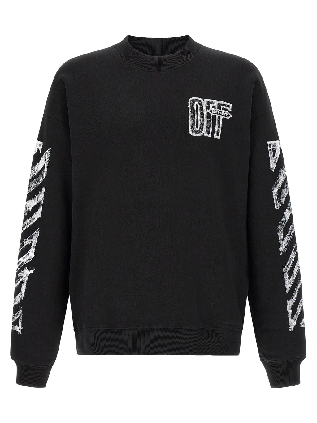 Off-White Black Cotton Sweatshirt