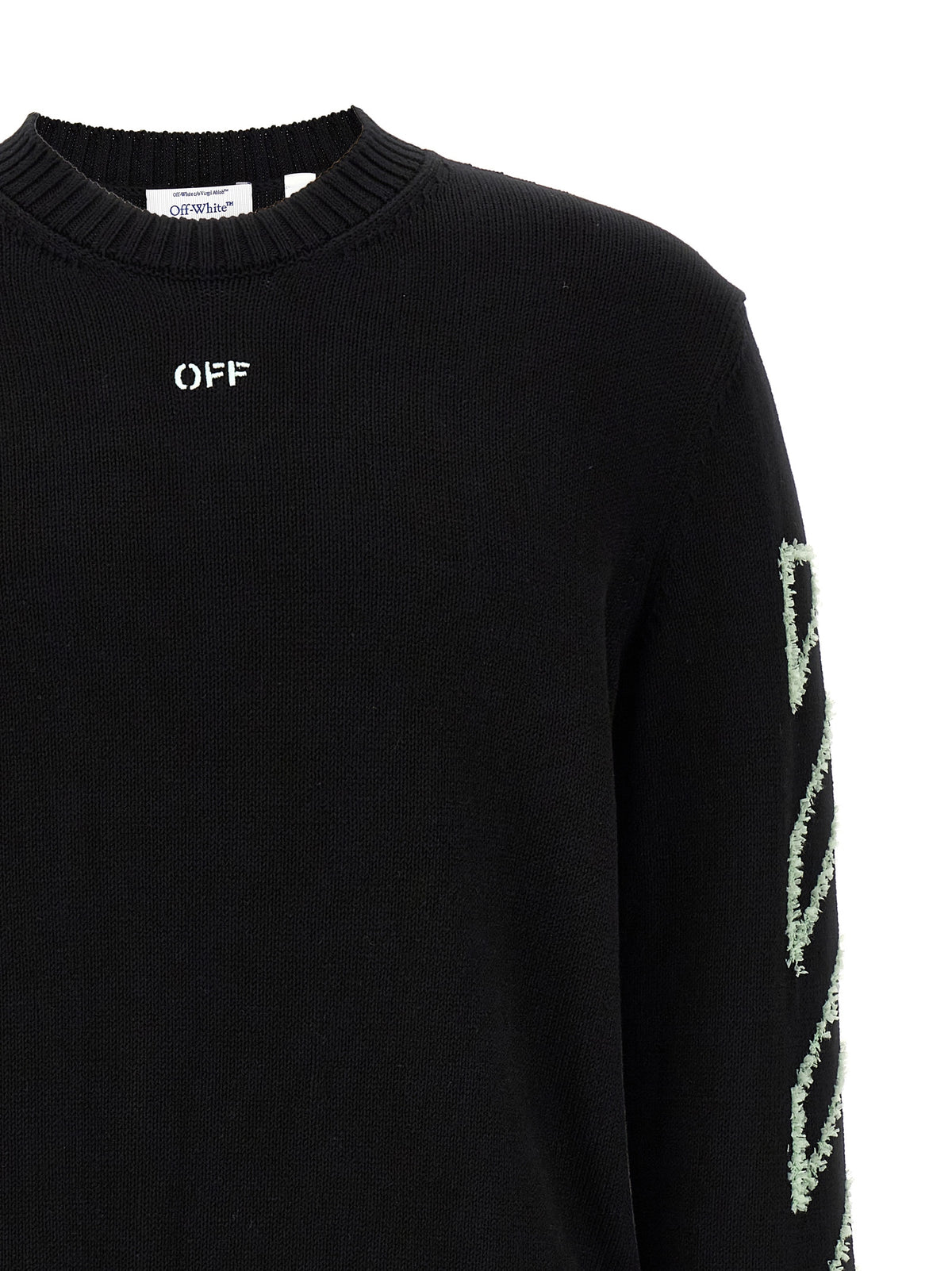 Off-White Black Cotton Cardigan