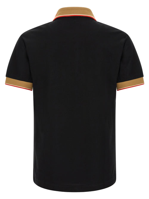 Burberry Black Cotton Polo Shirt
