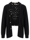 Comme Des Garçons Black Wool Cardigan